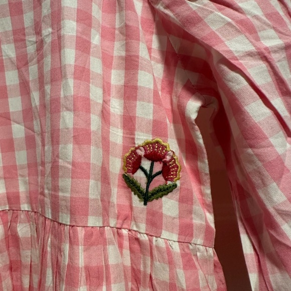 Pink Chicken- Pink White Gingham long/maxi Dress  - Size 7 Girls - NWT - Picture 3 of 6